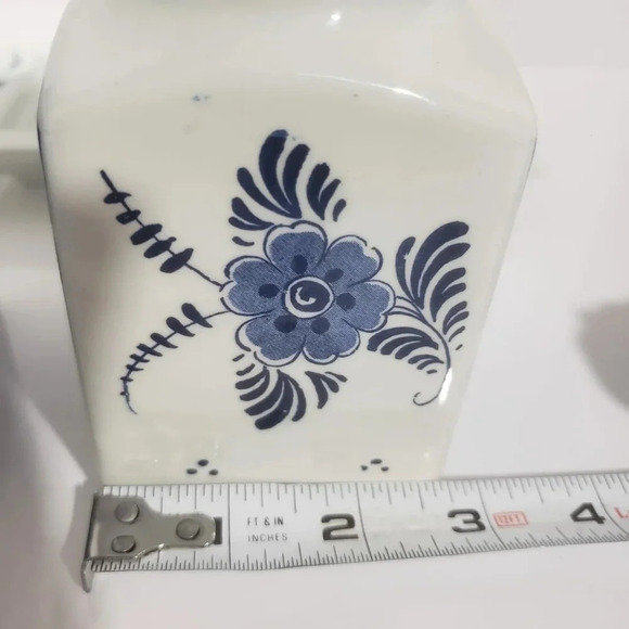 Vintage Delft Blauw Blue/White  Canister/Spice Jar Set. - Picture 12 of 12
